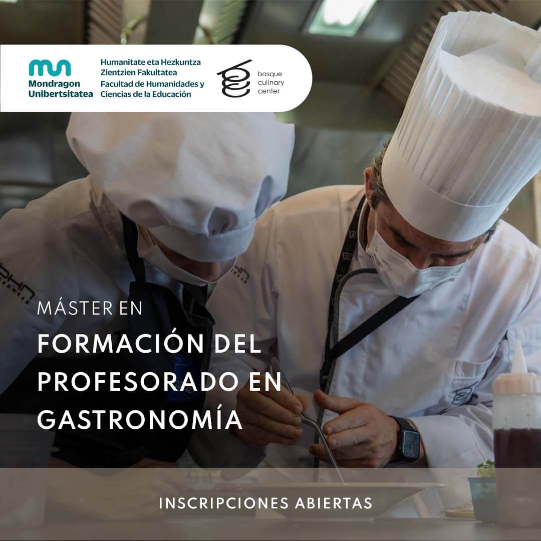 Máster en Formación del Profesorado en Gastronomía